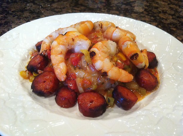 Creole Shrimp and Grilled Rice